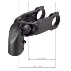 KTM Vorbau Mit Kiox-Halter 90mm Winkelverstellbar 0-60° -BikeWerkstatt Verkaufsgeschäft ktm vorbau kiox 90mm winkelverstellbar masse