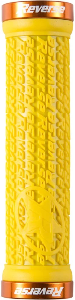 REVERSE Griff Stamp Lock On Ø30mm X 135mm -BikeWerkstatt Verkaufsgeschäft reverse griff stamp lock on durchmesser30mm 135mm gelb orange